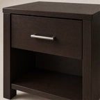 Espresso Finish Nightstand with Shelf