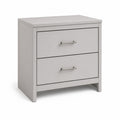 Light Gray Two-Drawer Nightstand