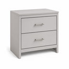 Light Gray Two-Drawer Nightstand