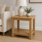 Light Oak Square Side Table
