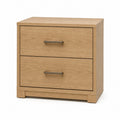 Light Oak Two-Drawer Nightstand