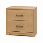 Light Oak Two-Drawer Nightstand