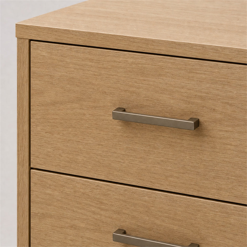 Light Oak Two-Drawer Nightstand