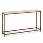 Marble-Look Slim Console Table