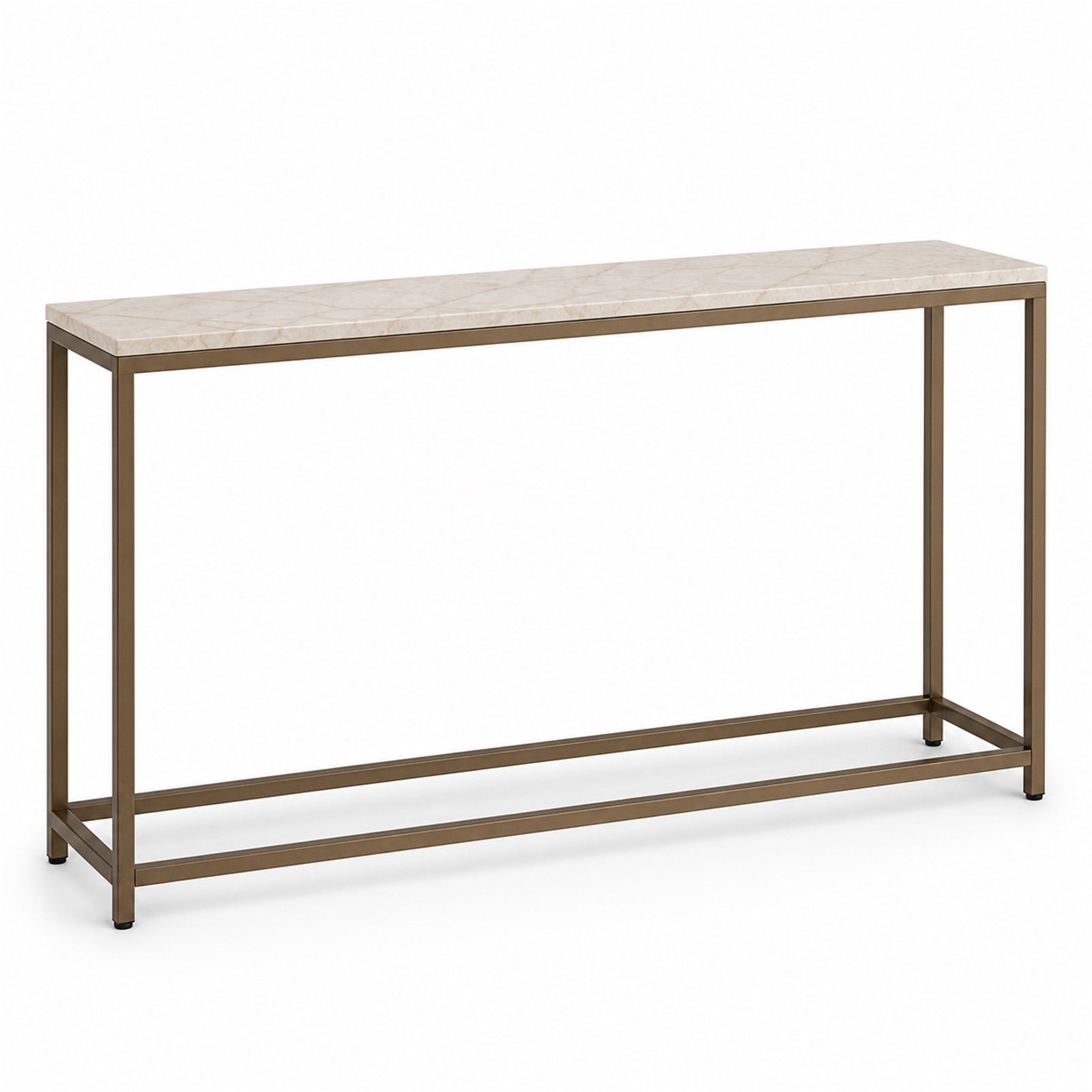 Marble-Look Slim Console Table
