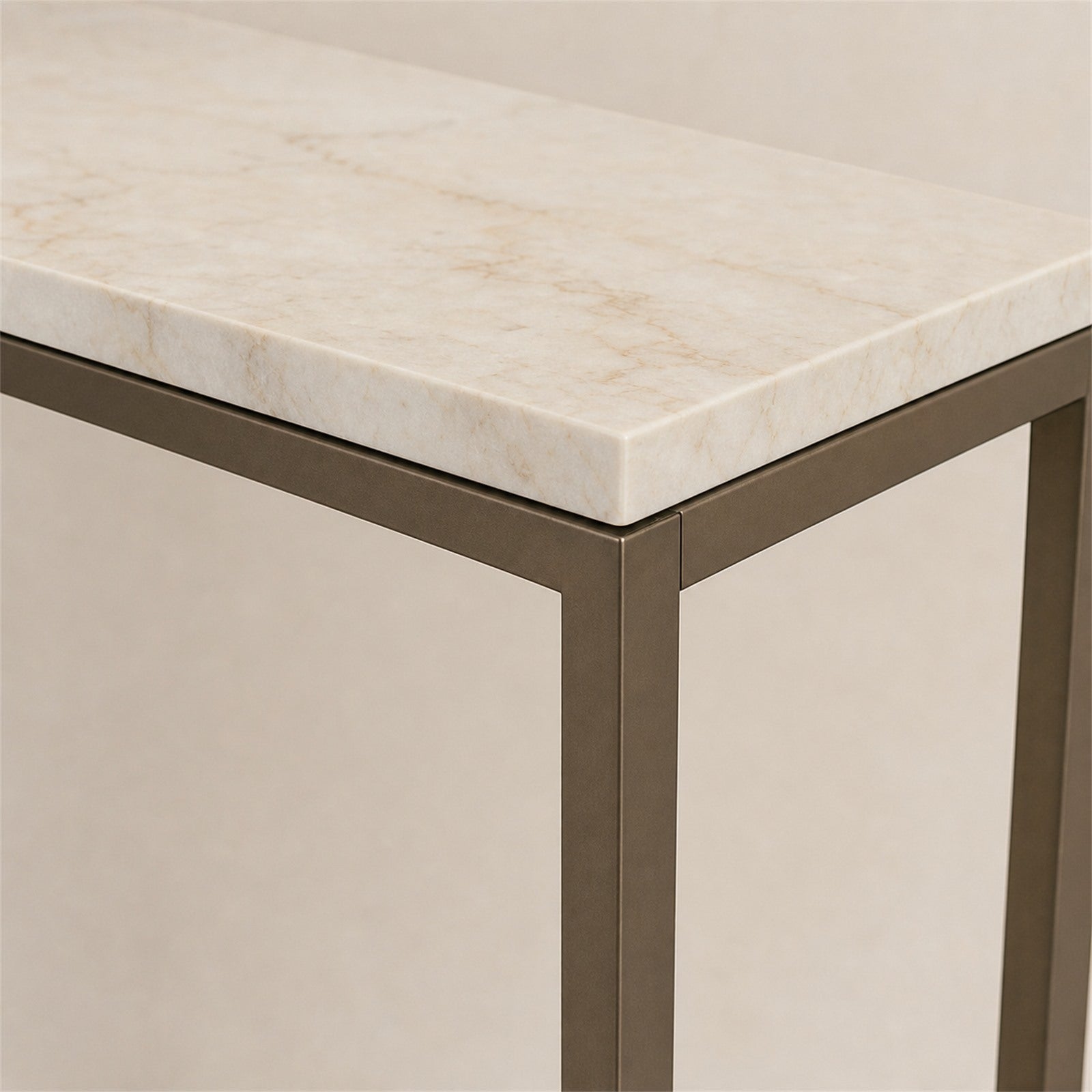 Marble-Look Slim Console Table