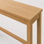 Narrow Oak Finish Console Table