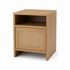 Natural Cane Panel End Table
