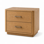 Oak Finish Rounded Corner Nightstand