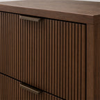 Walnut Ribbed Front Nightstand