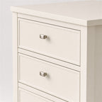 Warm White Three-Drawer Nightstand